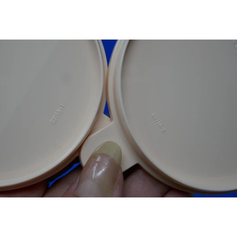 Tupperware Vintage Pink White Tabletop Set ~ Creamer Sugar Spoon Butter Shakers